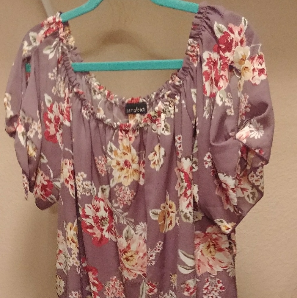 Lavender short sleeve top